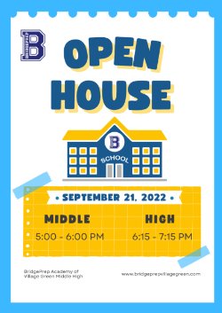 MIDDLE HIGH OPEN HOUSE